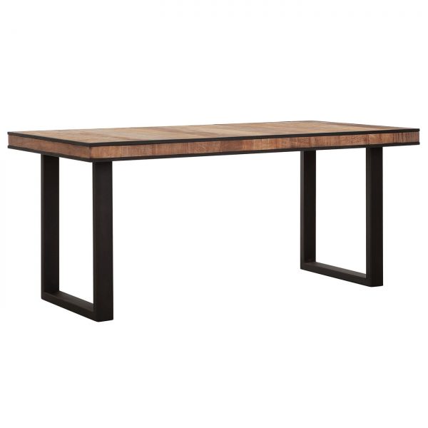 drevený jedálenský stôl, obdĺžnikový stôl, drevený, masívny stôl, teakový stol, teakový stôl, masívny doska, recyklovaný stôl, jedálenský stôl s kovovými nožičkami, jedálenský stôl s kovovou podnožou, riadny masívny drevený stôl, jedálenský stôl na chatu, jedálenský stôl do vinárne, jedálenský stôl do horského interiéru, jedálenský stôl s lavicou, jedálenský stôl do veľkého priestoru