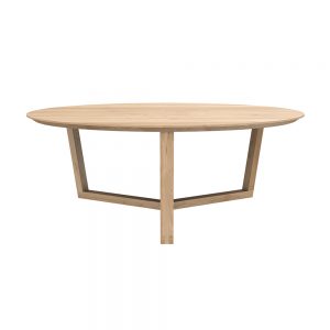 amandari konferenčný stolík tripod dub, stôl ethnicraft, okrúhly konferečný stolík, zaujímavá drevená podnož, dubový konferečný stolík, masívny drevený konferečný stolík, stolík s masívnou drevenou doskou, stôl z dubového dreva, dizajnový stolík, moderný konferenčný stolík