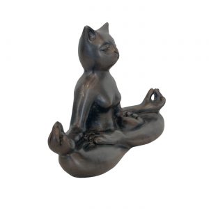 mosadz, ázijský, orientálny, meditujúca, mačka, darček, tip na darček, unikátny, doplnok, dekorácia, východoázijský, patinovaný, yoga mačka, lotosový sed, meditácia, darček pri milovníka mačiek