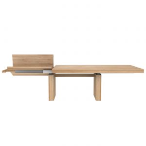 rozkladací dubový stôl, dizajnový rozkladací stôl, rozkladací masívny stôl, rozkladací drevený stôl, moderný rozladací jedálenský stôl, stôl s rozkladaním, masívny rozkladací stôl, dizajnový rozkladací stôk, stôl double ethnicraft, stôl amandari