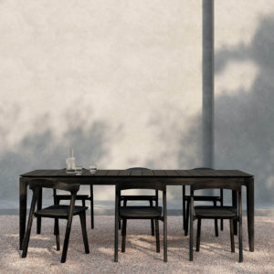 jedálenský, stôl, jedalensky stol, stol, exteriérový, outdoorový, moderný stôl, vonkajší stôl, moderný stôl, BOK, čierny stôl, obdĺžnikový stôl, záhradný stôl, záhradný nábytok, vonkajší, vonkajsi stol, dizajnovy stol, dizajnový stôl, detail