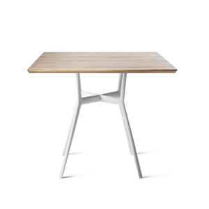 Štvorcový stôl Branch outdoor white/ teak