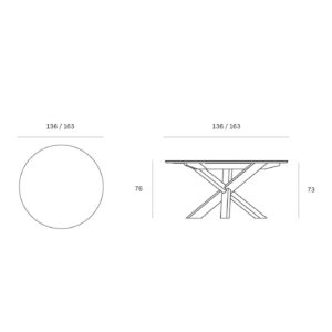 Jedálenský stôl Circle dub - Image 6