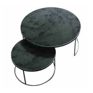 Konferenčné stolíky Nesting Charcoal zrkadlo set