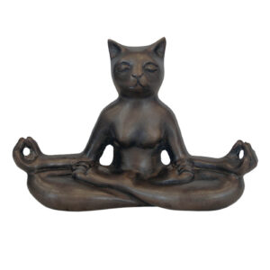 Mosadzná soška Yoga Mačka A