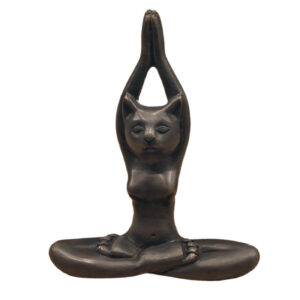 Mosadzná soška Yoga Mačka C