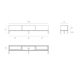 TV Komoda Tabwa teak veľká - Image 5