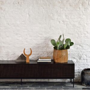 TV Komoda Grooves teak - Image 2